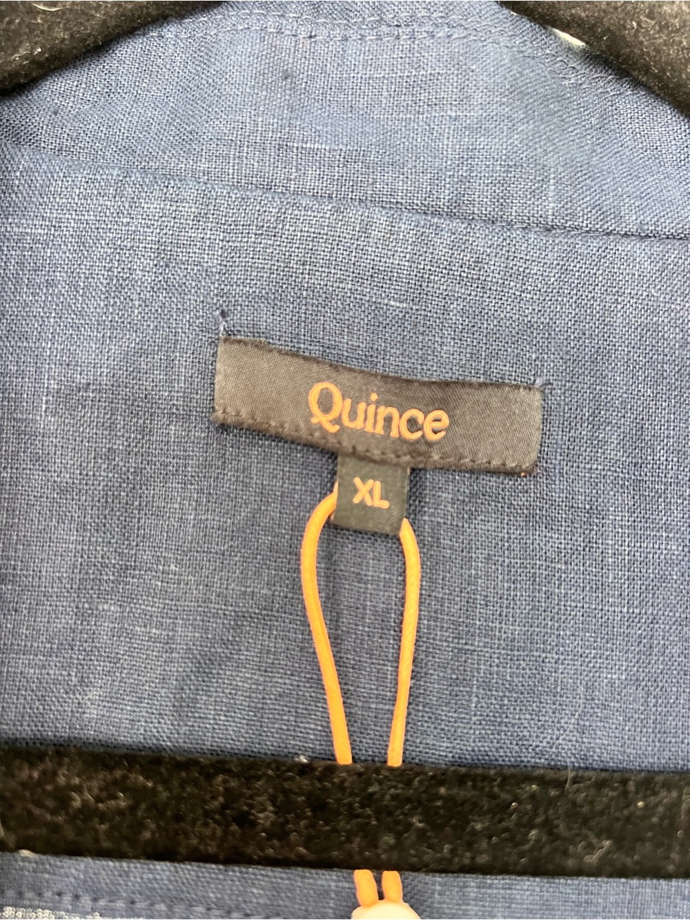 Quince 100% European Linen Button Front Dress Deep Navy Sz XL NEW WITH TAGS - Picture 8 of 13